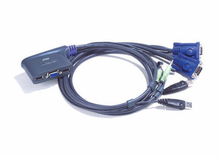 Переключатель ATEN 2-Port USB VGA/Audio Cable KVM Switch (1.8m)