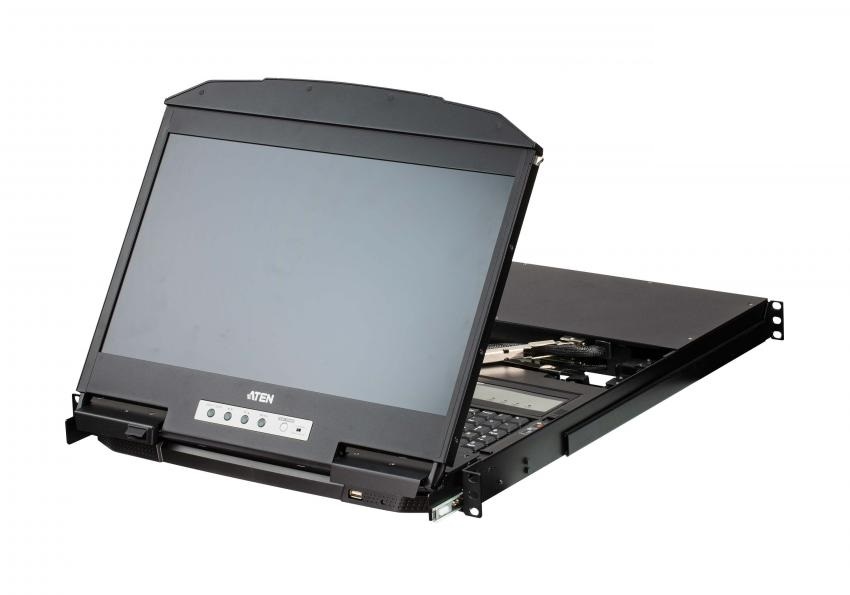 Консоль ATEN 18.5" 4-Port USB HDMI Multi-View Dual Rail WideScreen LCD KVM Switch