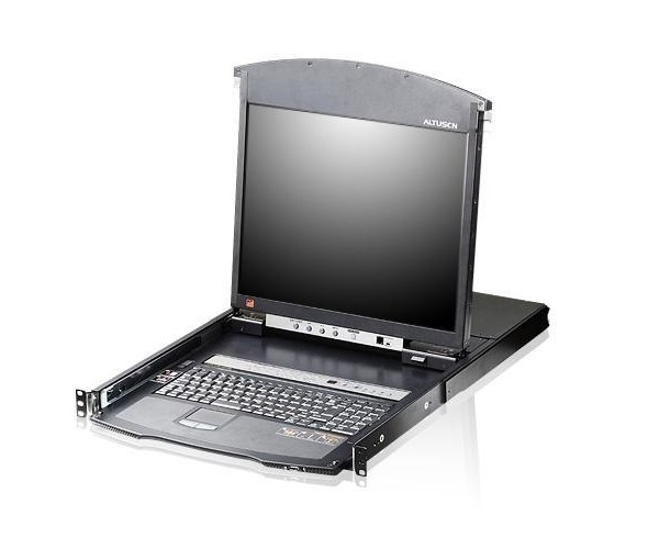 Консоль ATEN 17" 1-Local/Remote Share Access 8-Port Multi-Interface Cat 5 Dual Rail LCD KVM over IP switch