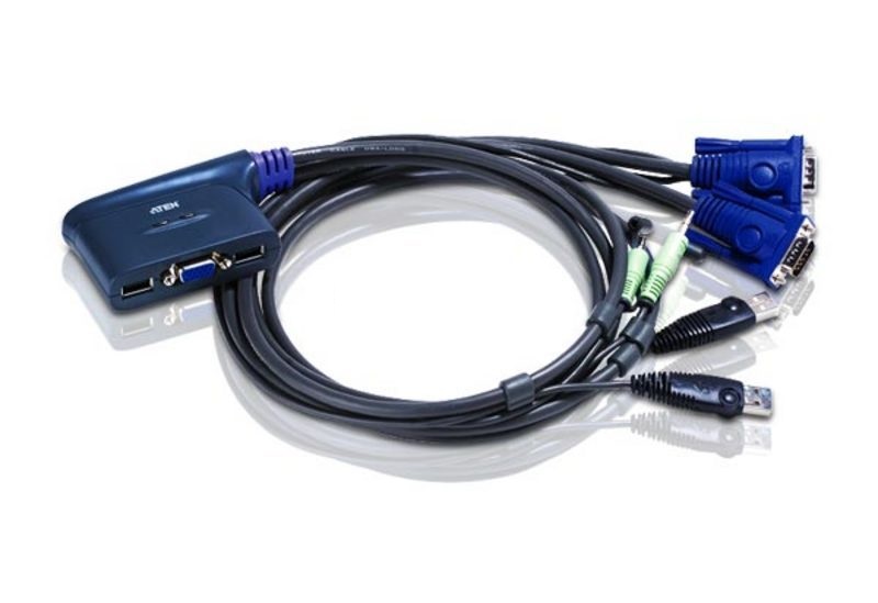 Переключатель ATEN 2-Port USB VGA/Audio Cable KVM Switch (0.9m)