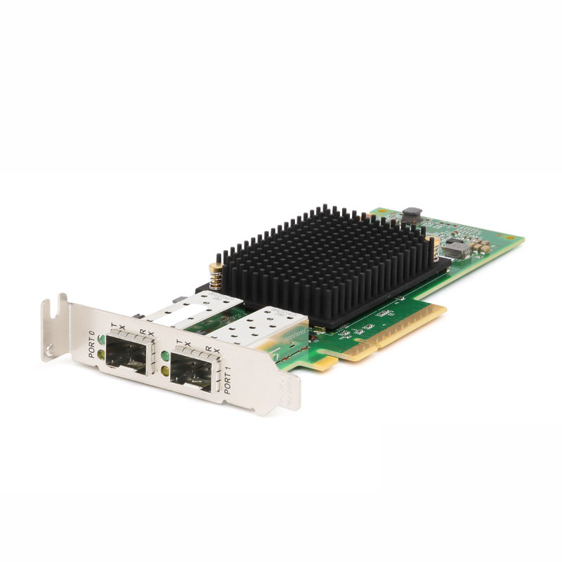 Сетевой адаптер главной шины Dell двухпортовый Emulex LPE 35002, Fibre Channel 32 Гбит/с, PCIe, низкопрофильный