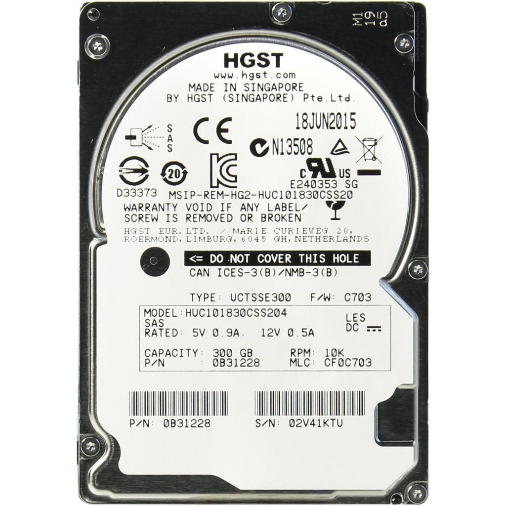 Жесткий диск Western Digital HDD 300Gb 2.5" SAS 0B31228