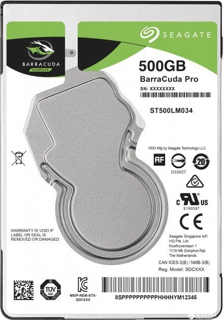 Жесткий диск Seagate HDD 500Гб 2.5" SATA III ST500LM034