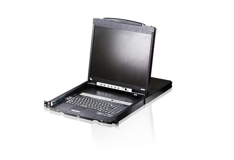 Консоль ATEN 19" 16-Port PS/2-USB VGA Dual Rail LCD KVM Switch