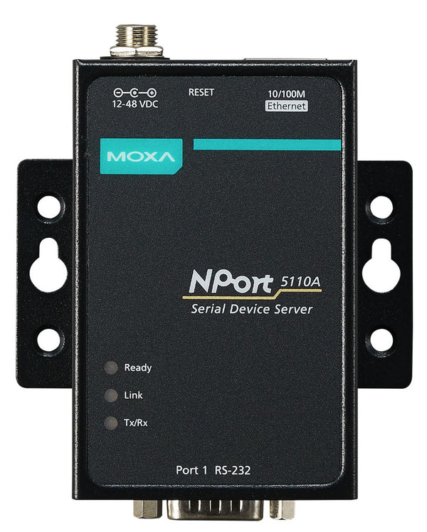 MOXA NPort 5110A 1 Port RS-232 advanced device server,Power Adapter,DB9