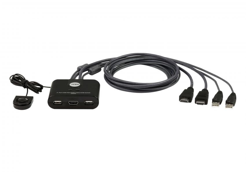 Переключатель ATEN 2-Port USB FHD HDMI Cable KVM Switch