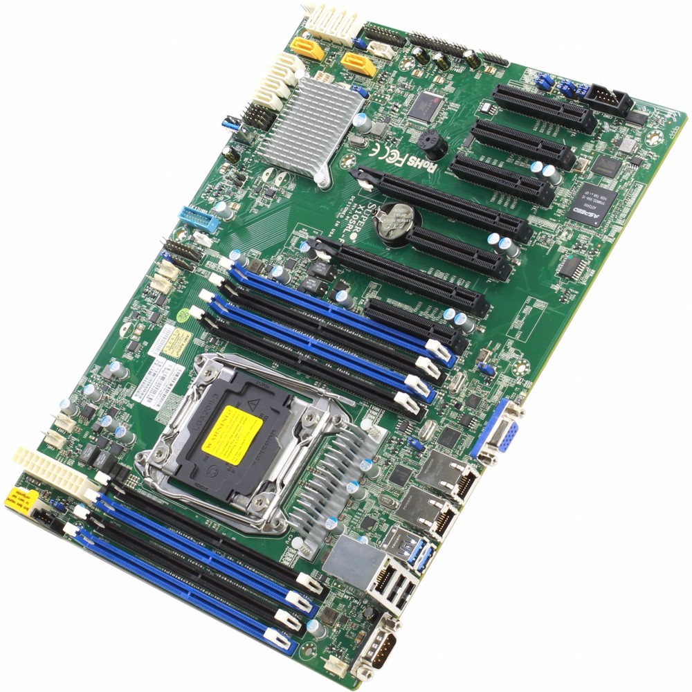 Материнская плата SuperMicro MBD-X10SRL-F-B ATX 8x 288-pin DDR4 DIMM slots Up to 1TB ECC 3DS LRDIMM Up to 512GB ECC LRDIMM Up to 256GB ECC RDIMM LGA 2011 10x SATA3 (6Gbps) ports 4x USB 3.0 ports 8x USB 2.0 ports 2x PCI-E 3.0 x8 slots 2x PCI-E 3.0 x8 slots