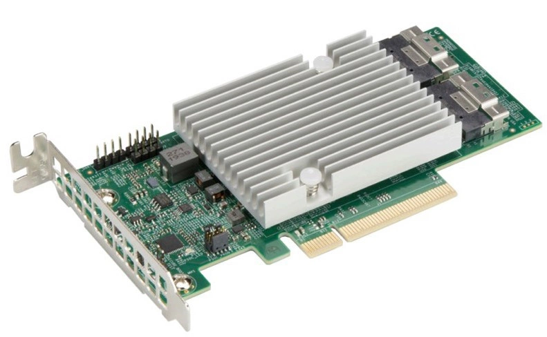 HBA-адаптер Supermicro AOC-S3816L-L16IT-O 16 int 12Gb/s SAS3 ports, x8 Gen4, HBA, LP,  122HDDw/exp