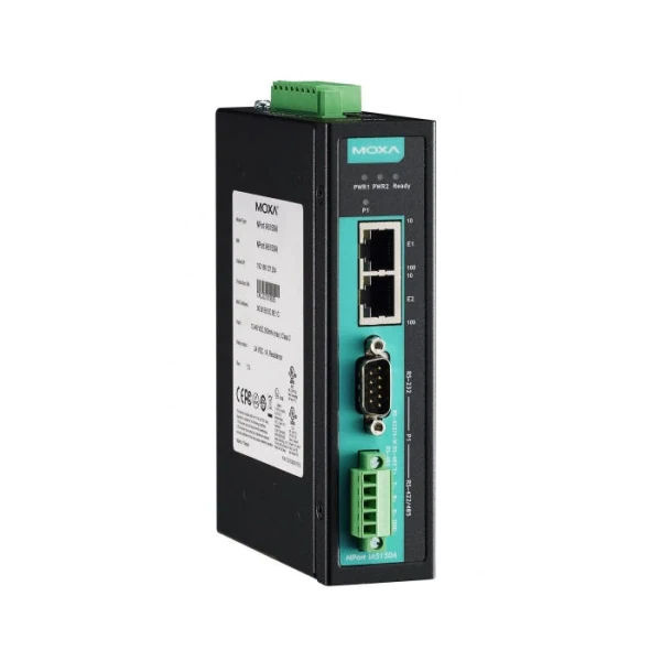 MOXA NPort IA5150A 1-port RS-232/422/485 advanced, DB9 + TB, dual 10/100BaseT(X)