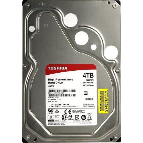 Жесткий диск Toshiba HDD 4000Гб 3.5" SATA III HDWE140UZSVA