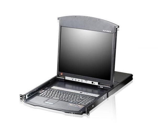 Консоль ATEN 17" 1-Local/Remote Share Access 16-Port Multi-Interface Cat 5 Dual Rail LCD KVM over IP switch