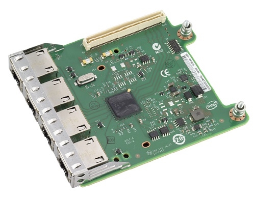 Сетевой адаптер Dell четырехпортовый, Intel® Ethernet I350, PCI Express x1, SFP+