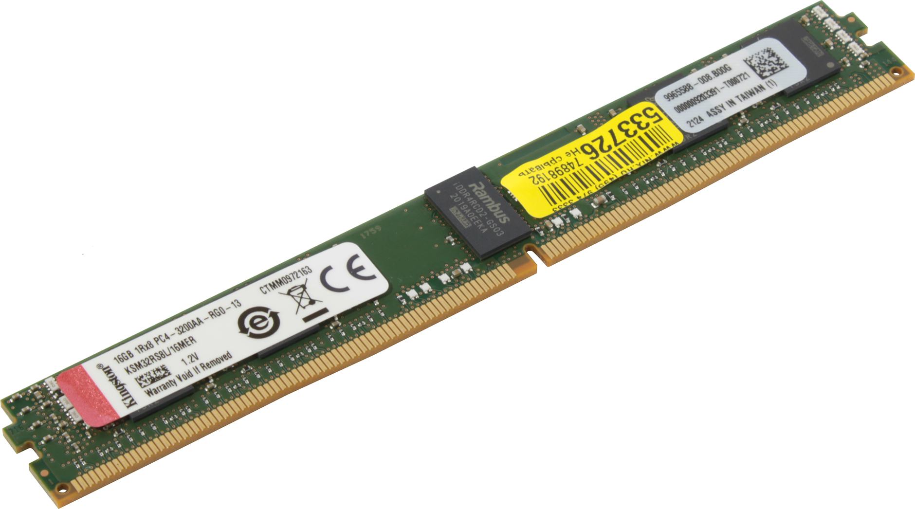 Оперативная память Kingston (1x16Gb) DDR4 RDIMM 3200MHz KSM32RS8L-16MER