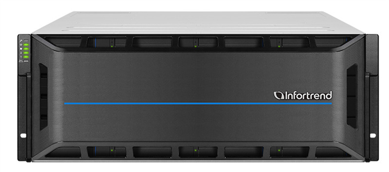 СХД Infortrend (GS2024UR00M2JC8U32) EonStor GS 2000 2U/24bay U.2 NVMe AFA dual controller 2x12Gb/s SAS,4x host board,4x32GB,2x(PSU+FAN Module),2x(SuperCap.+Flash module),12xMicron U.2 NVMe SSD, PCIe Gen3, 1.92TB, DWPD=1 (GS 2024URM2-JC)