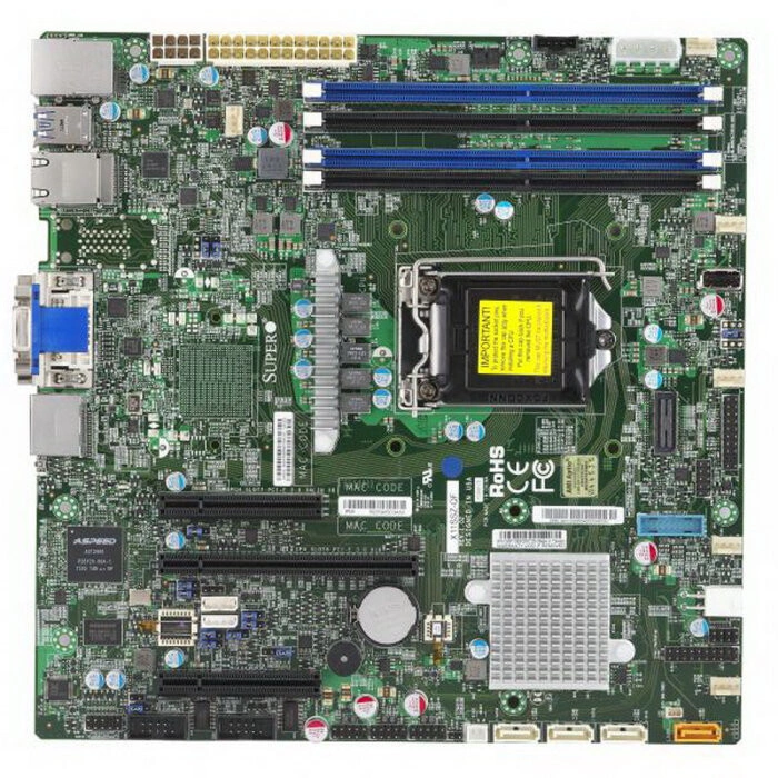 Материнская плата SuperMicro X11SSZ-F-B (incl. 1x IO Shield MCP-260-00093-0N, 2x CBL-0044L)