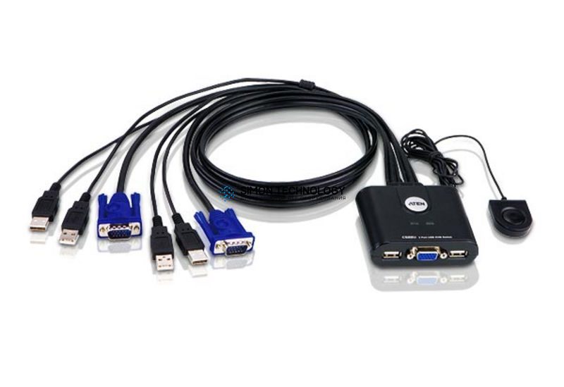 Переключатель ATEN 2-Port USB VGA Cable KVM Switch with Remote Port Selector.