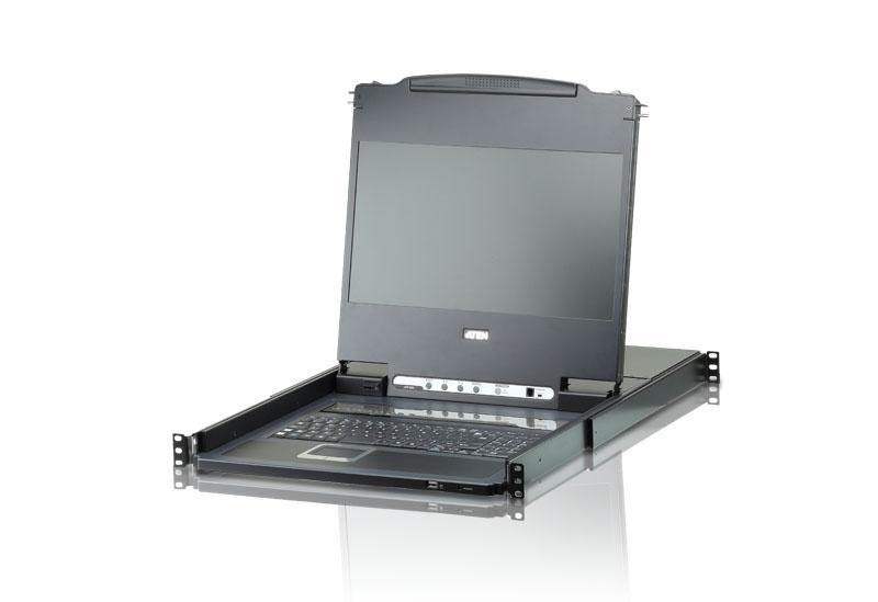 Консоль ATEN Single Rail 8-Port DVI FHD LCD KVM Switch