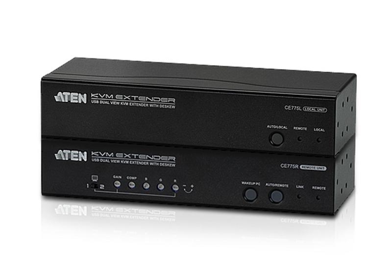 Удлинитель ATEN USB VGA Dual View Cat 5 KVM Extender with Deskew (1280 x 1024@300m)