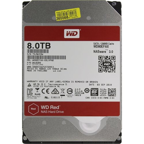 Жесткий диск Western Digital HDD 3.5" 8000 GB WD80EFAX