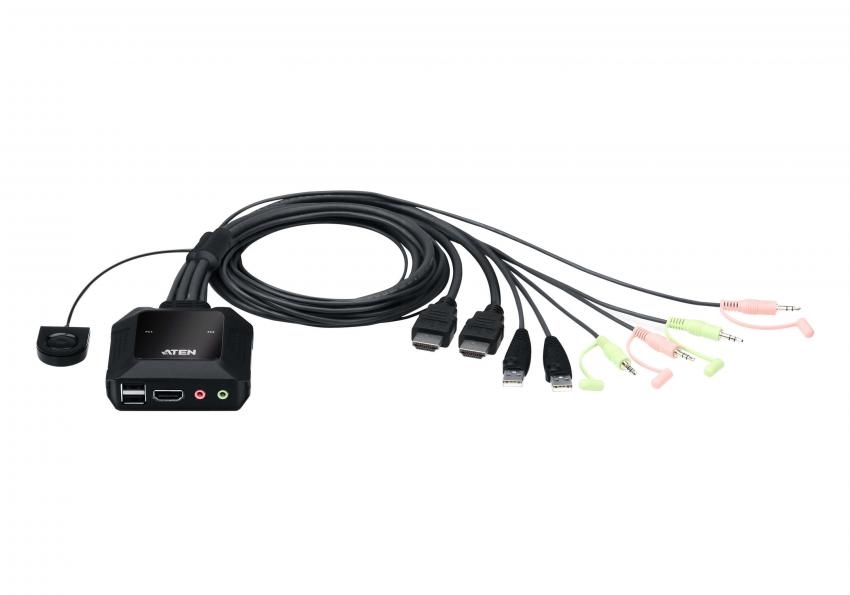 KVM-переключатель ATEN 2-Port USB 4K HDMI Cable KVM Switch