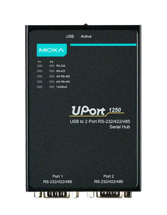 MOXA Конвертер UPort 1250 2-port RS-232/422/485 USB-to-serial converter