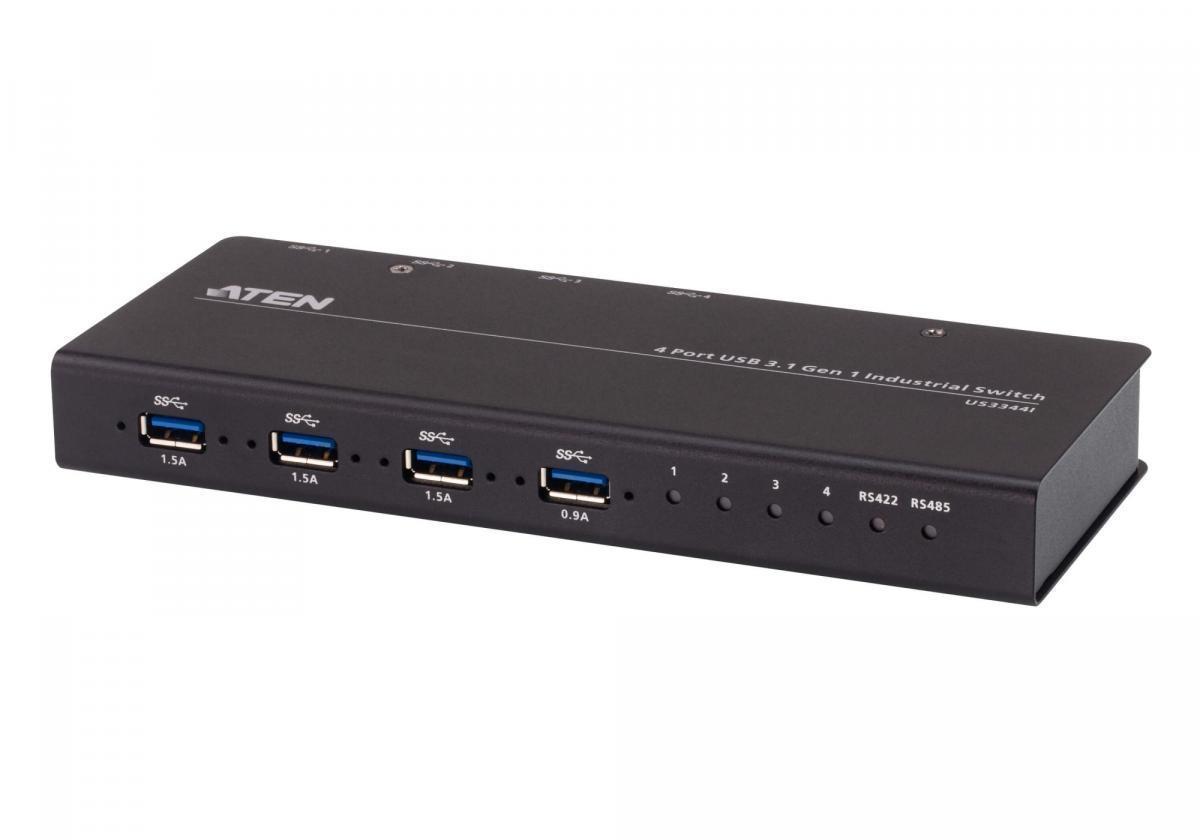 Переключатель периферийных устройств ATEN 4 x 4 USB 3.2 Gen 1 Industrial Hub Switch