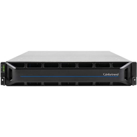 СХД Infortrend EonStor GS1024R2CBF0D-8U32 (24x2.5, 2U, Dual Redundant Controller (incl: 4x4GB, 8x1Gb iSCSI, Free host board slot, 2xSAS3 exp port, 2x(PSU+FAN/SuperCap+Flash), Rackmount kit, (Cloud Gateway License excluded))