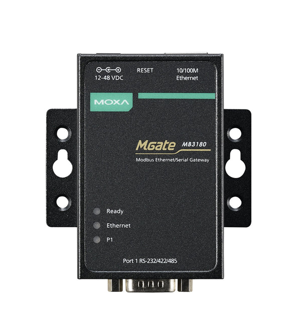 MOXA MGate MB3180 1 Port RS-232/422/485 Modbus TCP to Serial Gateway